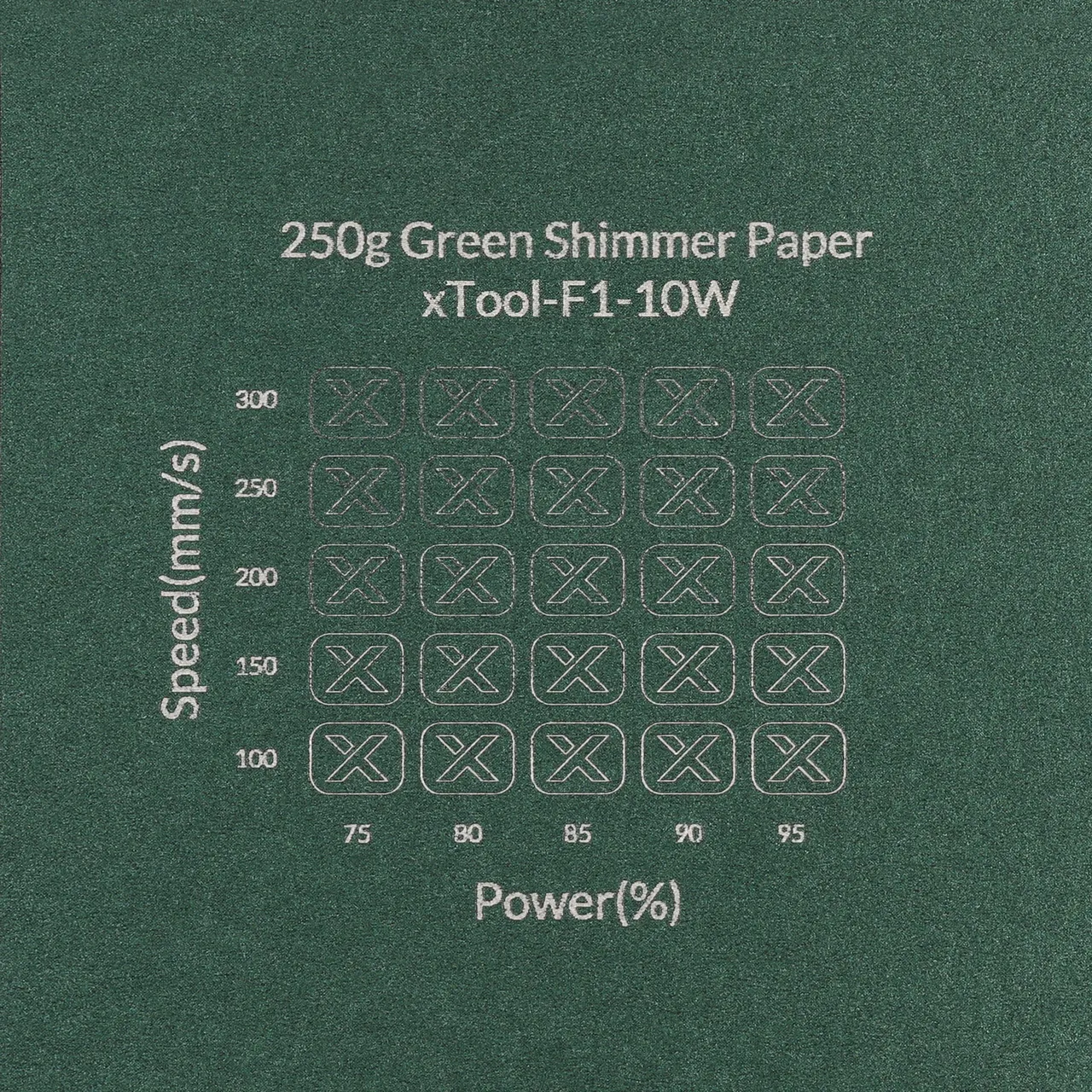 Green Shimmer Paper-7oz(250g) test grid