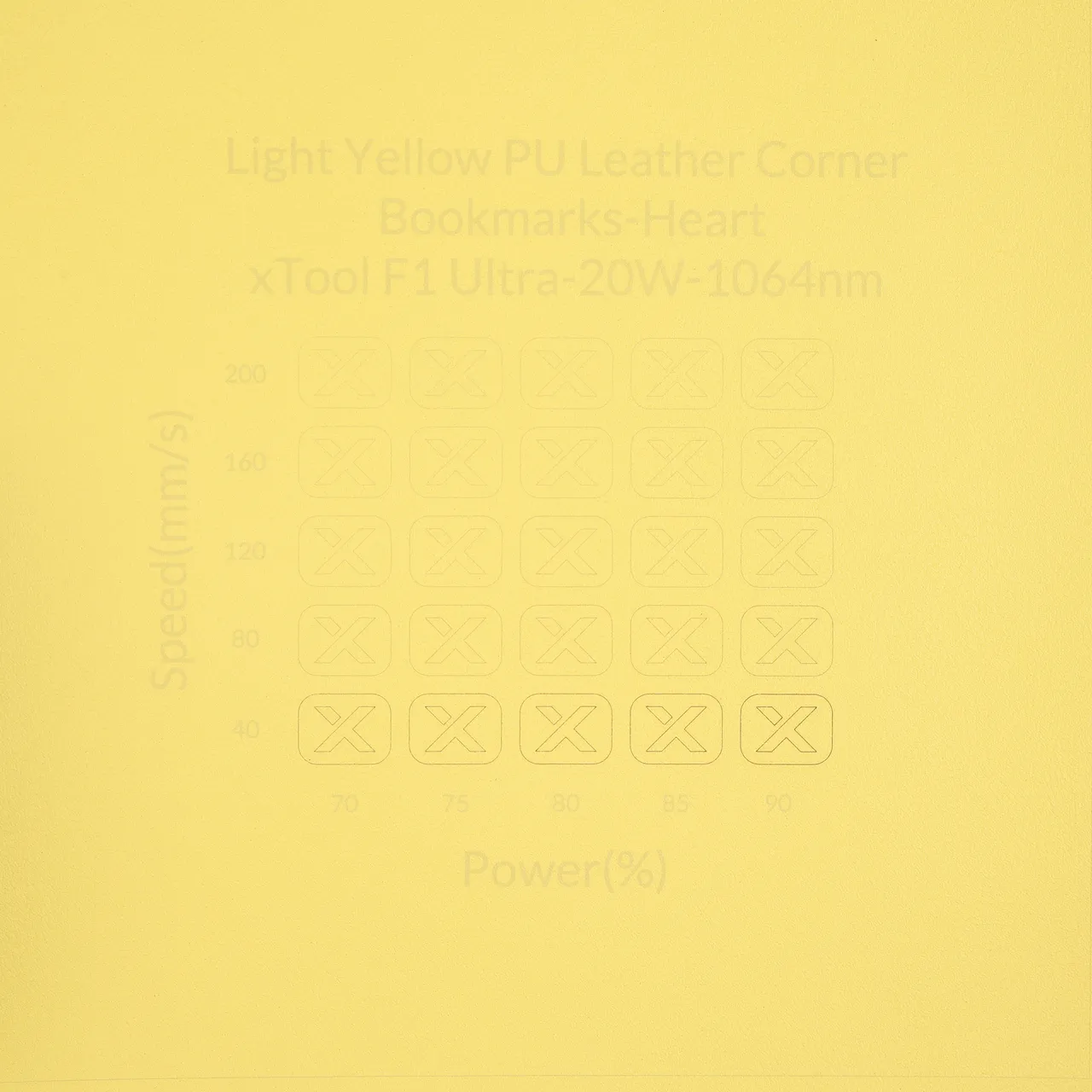 Yellow PU Leather test grid