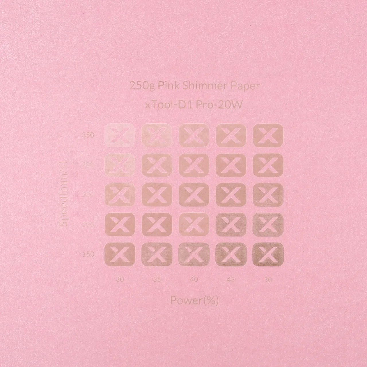 Pink Shimmer Paper-7oz(250g) test grid