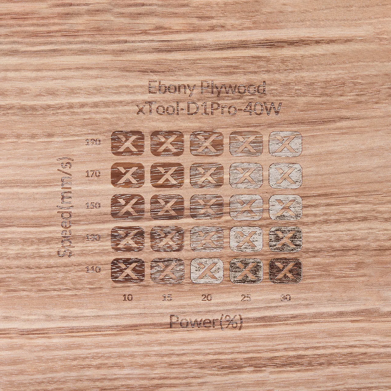 1/8"(3mm) Ebony Plywood test grid