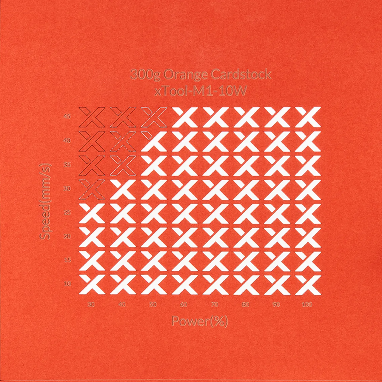 Orange Cardstock-9oz(300g) test grid