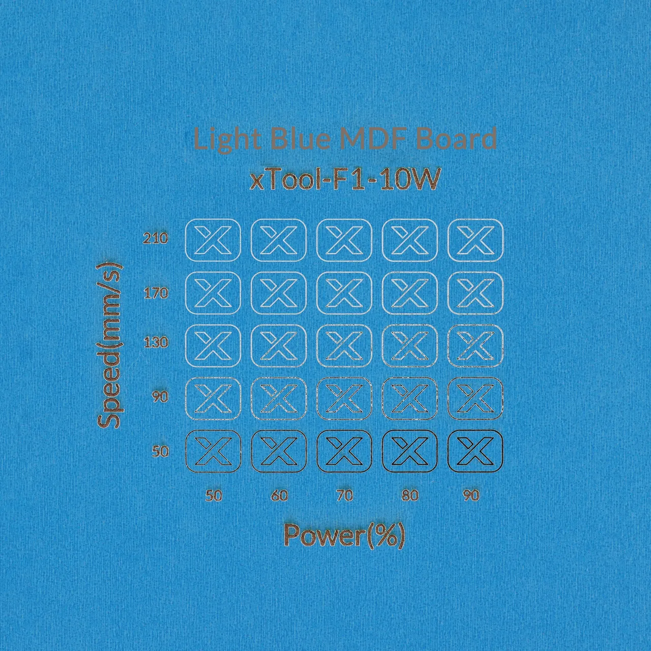 1/8"(3mm) Light Blue MDF Board test grid