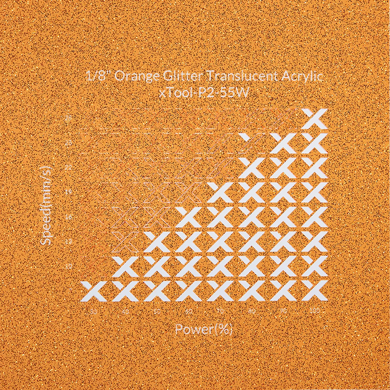 1/8"(3mm) Orange Translucent Glitter Acrylic