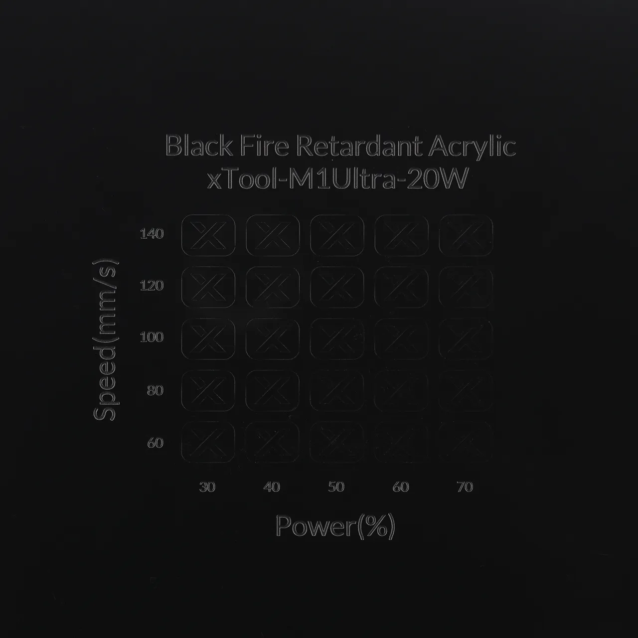1/8"(3mm) Black Fire Retardant Acrylic test grid
