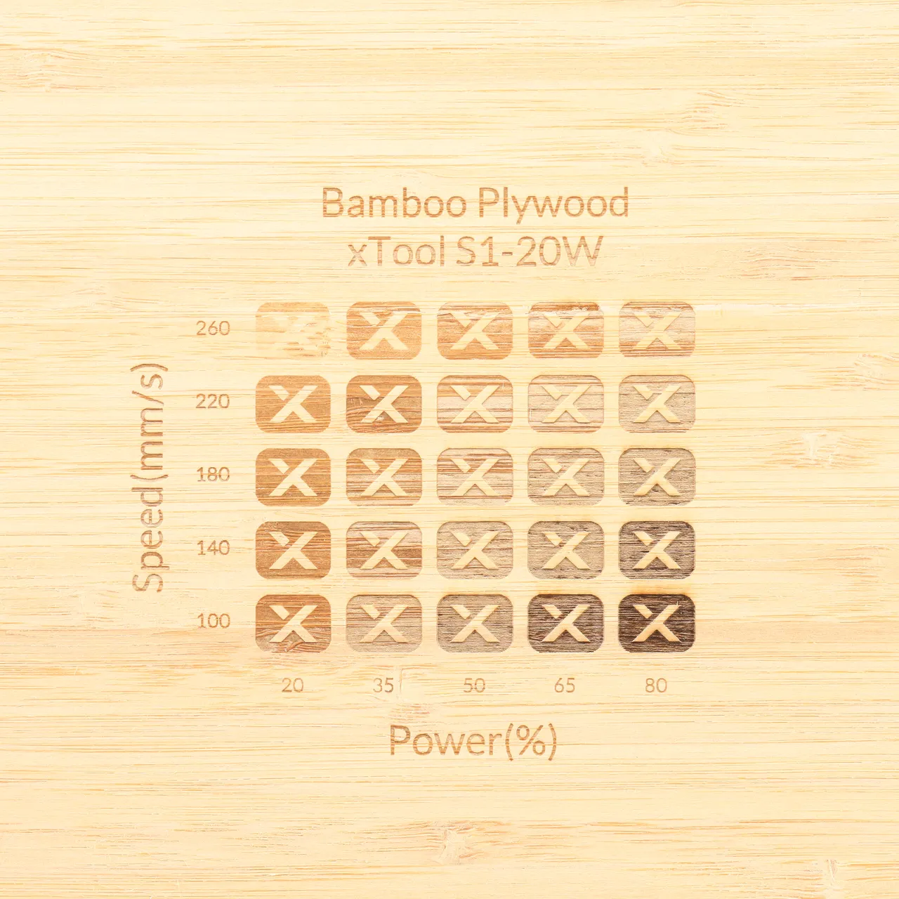 1/8"(3mm) Bamboo Plywood test grid