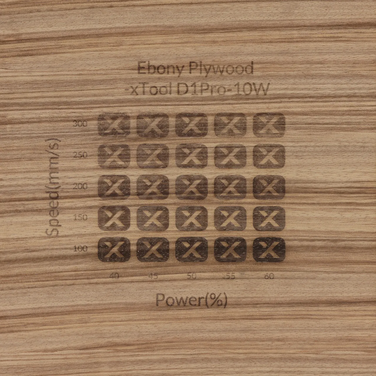 1/8"(3mm) Ebony Plywood test grid