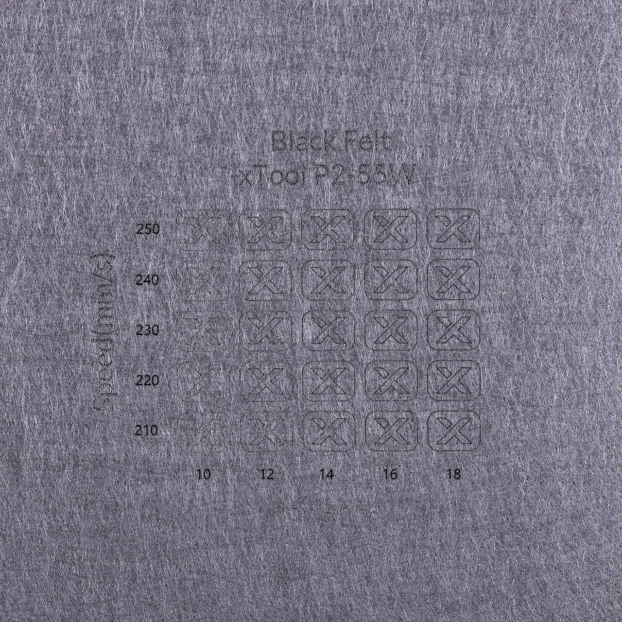 1/8"(3mm) Black Felt test grid