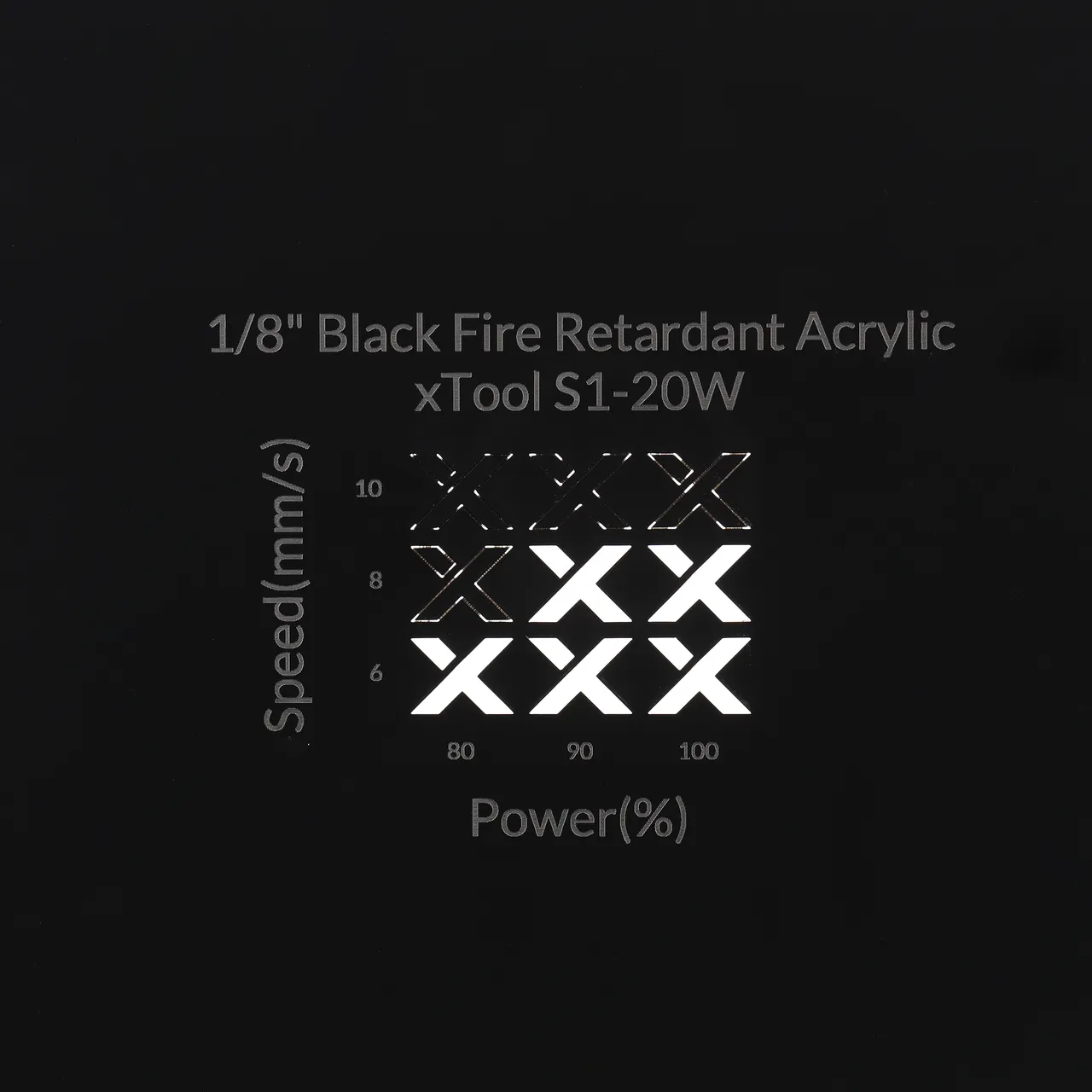 1/8"(3mm) Black Fire Retardant Acrylic test grid