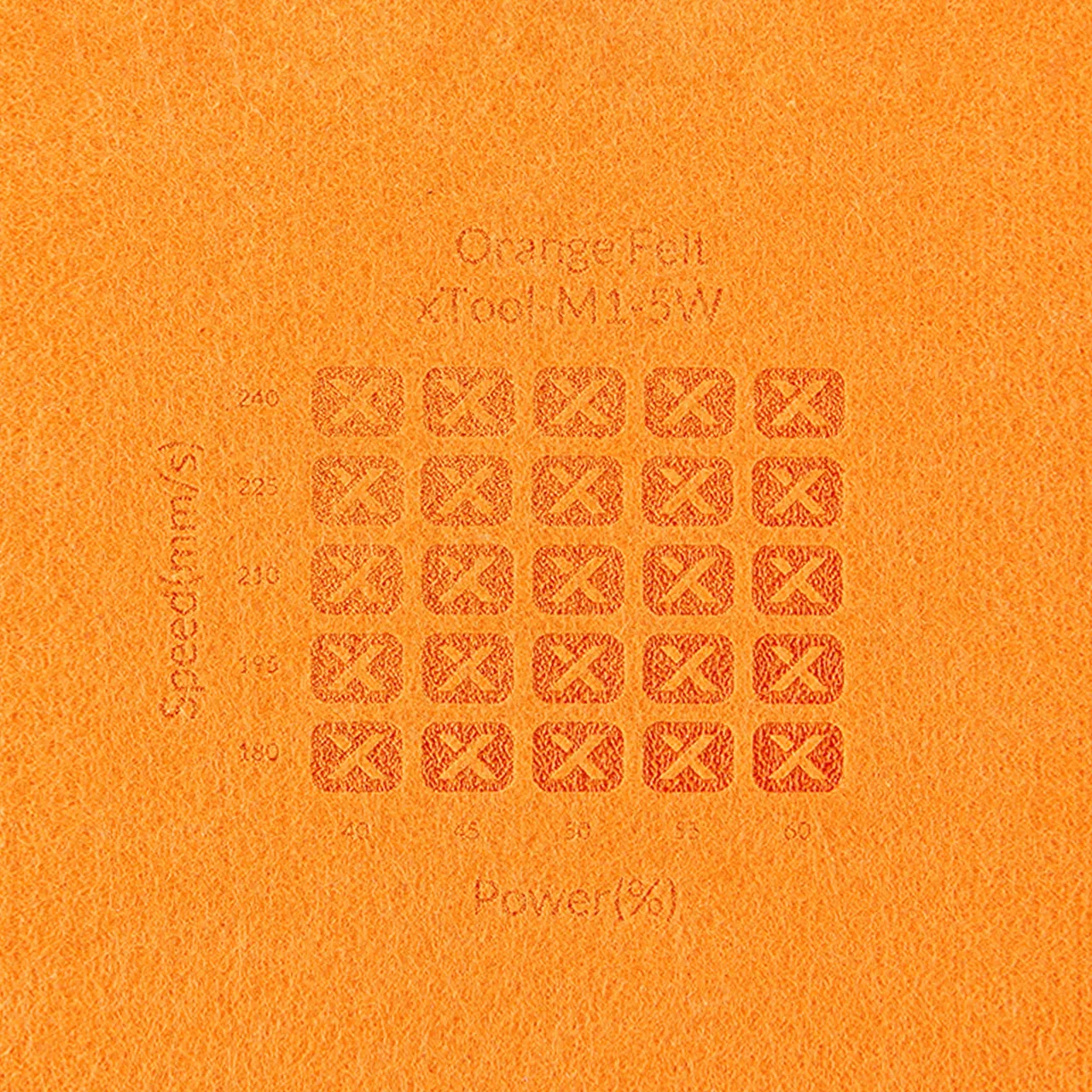 1/8"(3mm) Orange Felt test grid
