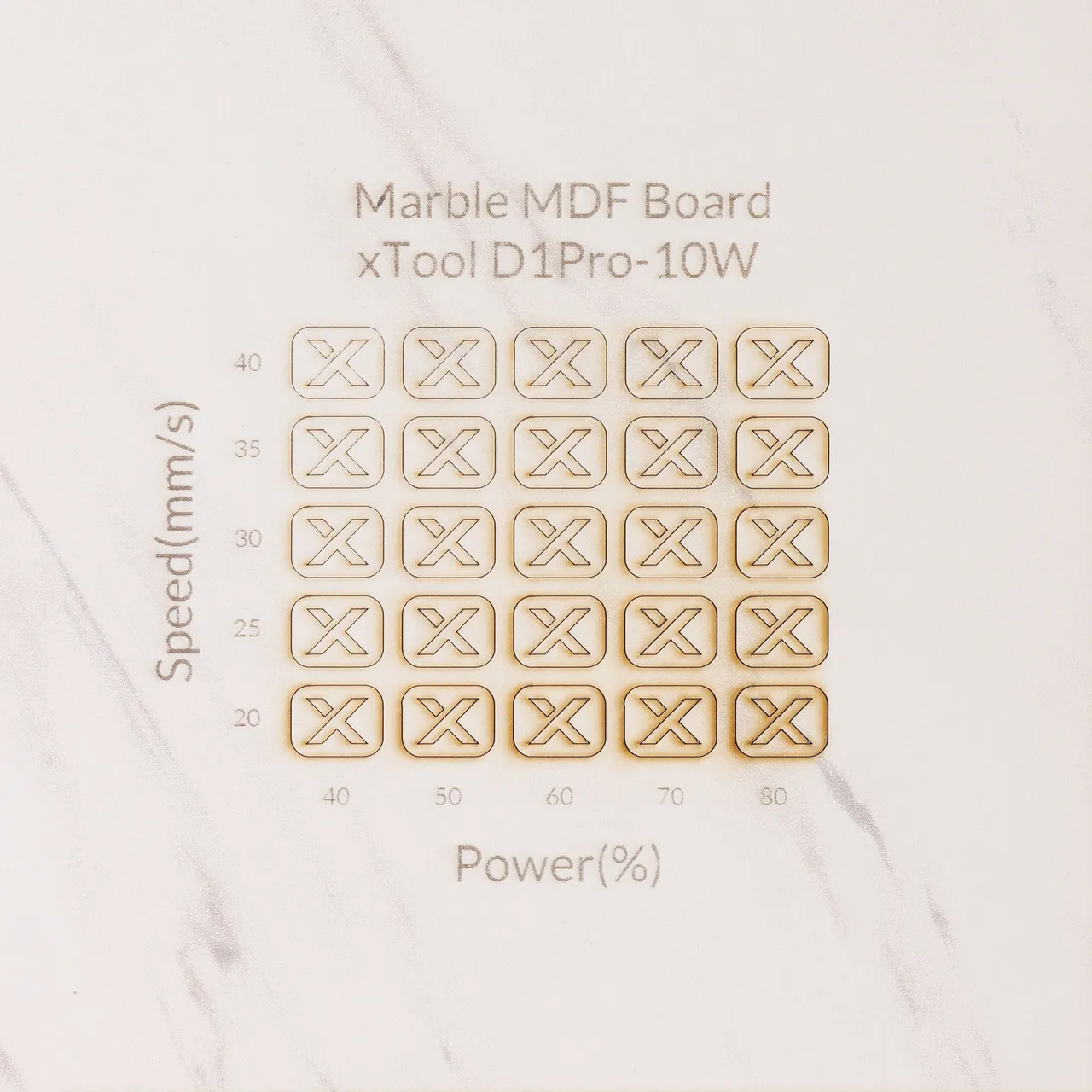 1/8"(3mm) Faux Marble MDF Board test grid