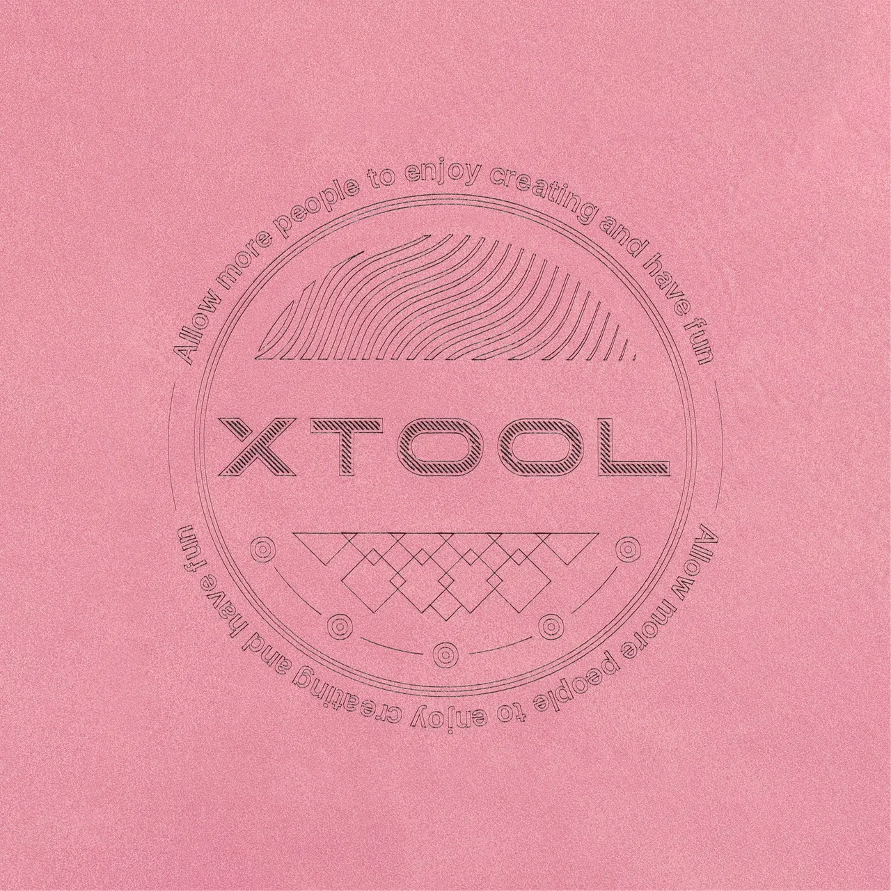 Pink to Black Laserable PU Leather test grid