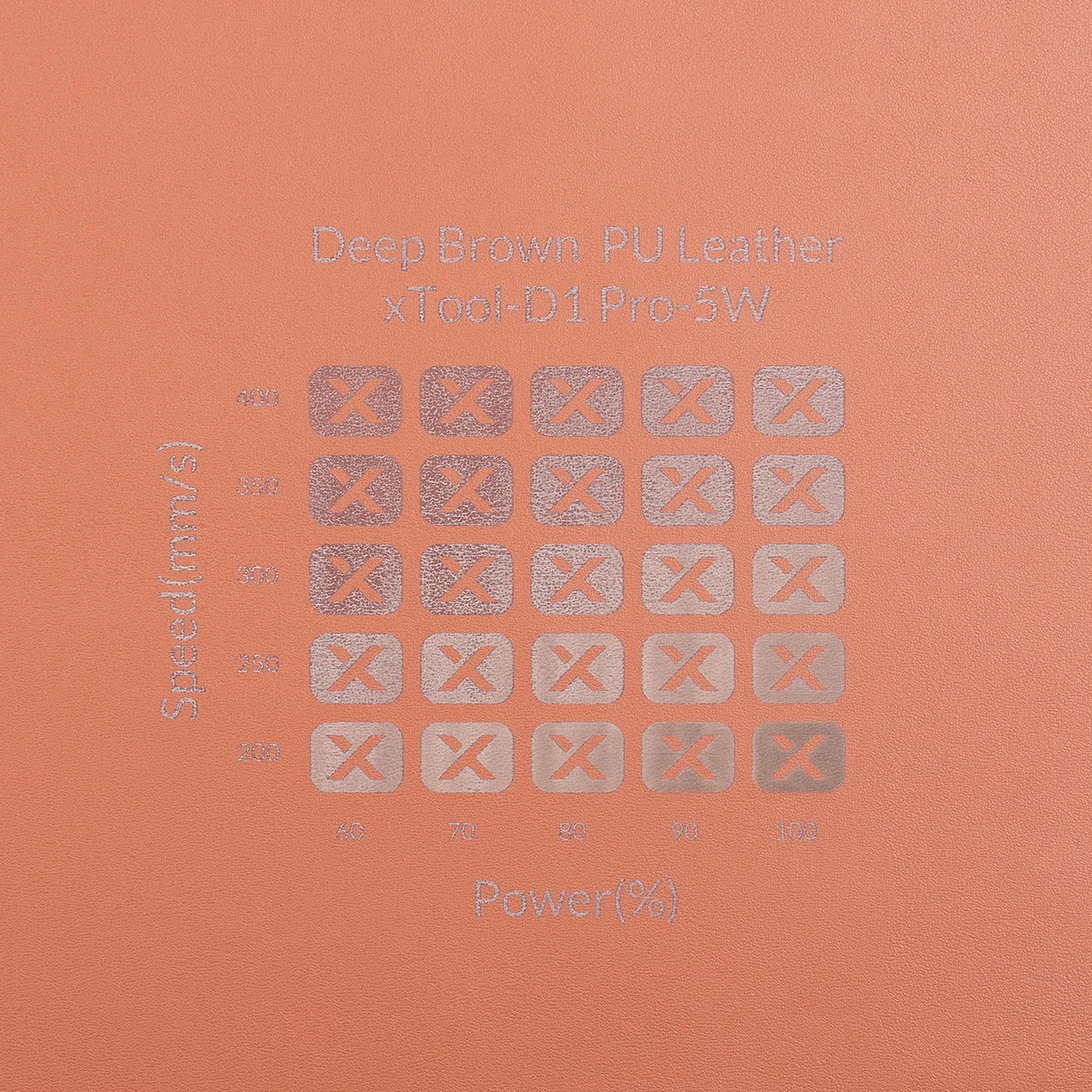 Deep Brown PU Leather test grid